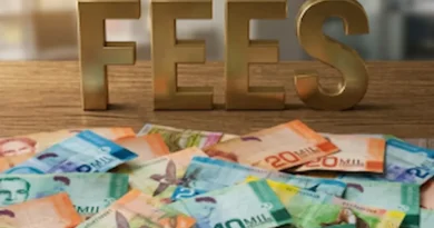 Letras sólidas de la sigla FEES sobre billetes de colones costarricenses, representando el momento en que el Gobierno rompe negociación del FEES para el 2027