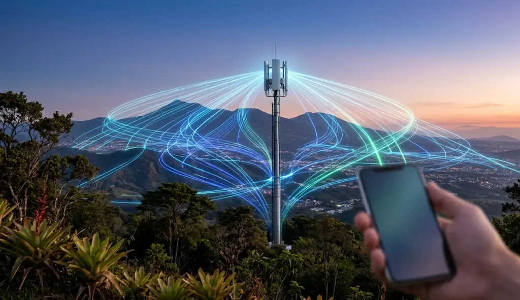 Infraestructura de red 5G masiva del ICE y Kölbi en Costa Rica, tecnología Ericsson y Nokia