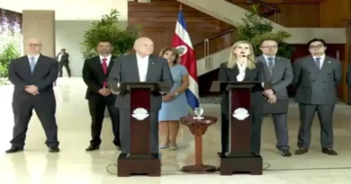 Conferencia de prensa en Casa Presidencial con la ministra Laura Fernández y el Poder Judicial de Costa Rica tras su reunión por reformas de seguridad.