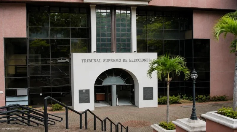Fachada principal del edificio del Tribunal Supremo de Elecciones (TSE), donde se oficializó el monto de la deuda política para los partidos de Costa Rica